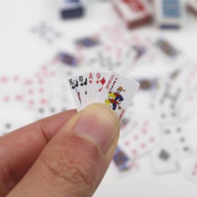 China Home Decoration Accessory 16xAccessory Games 1:12 Toy Cute Cartoon Poker Miniature Dolls Mini Playing Cards Miniature For for sale