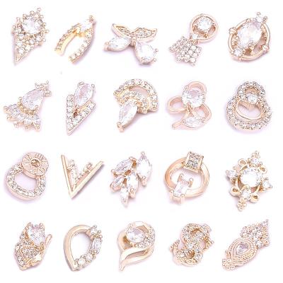 China New Fashionable Japanese Style Shine Nail Art Decoration Rhinestone Nail 3D Metal Stickers For DIY Beauty Nail for sale