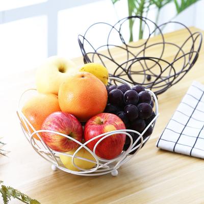 China Wrought Iron Miscellaneous Basket Grocery Basket Sustainable Bowl Storage Fruit Basket for sale