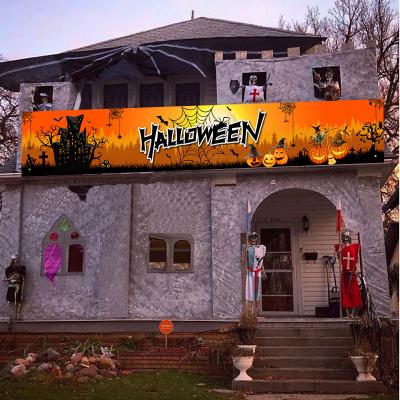 China 2023 New Halloween Eco-friendly Banner, Festival Party Background Cloth, Couplet Door Curtain, Hanging Flag, Customized Picture for sale