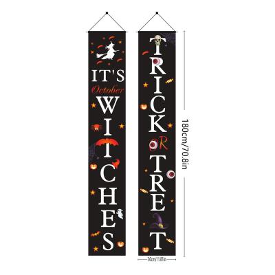 China Health care institute Halloween Party Atmosphere Banner Ghost festival atmosphere decoration door couplet multiple designs to choose from for sale