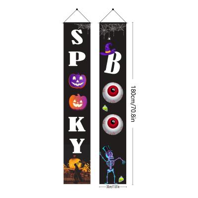 China Health care institute 2023 Halloween banner Ghost festival party background decoration gate couplet festival atmosphere decoration banner for sale