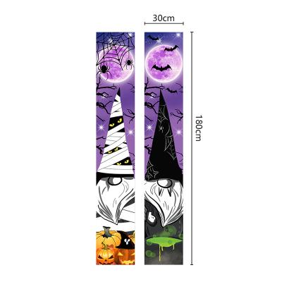 China 2023 New Couplet Halloween Halloween Door Curtain Creative Creepy Atmosphere Prop Party Decoration Indoor Courtyard Decoration for sale