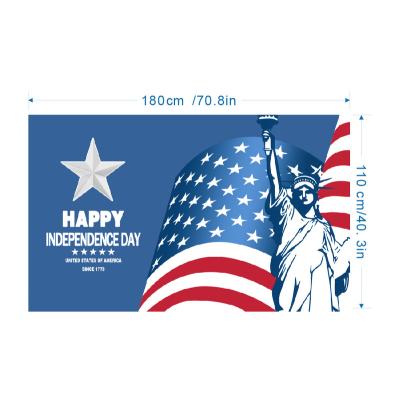 China New Independence Day Commemorative Activities Independence Day Banner Statue of Liberty Background Cloth American Anniversary Screen National Day Banner Flag Pull for sale