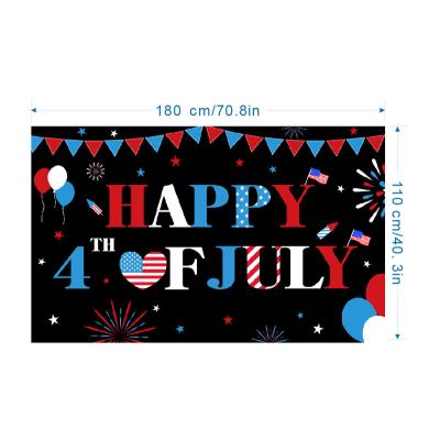 China Indoor and outdoor hanging new Independence Day commemorative activities Independence Day banner photography background cloth flag decoration party atmosphere for sale