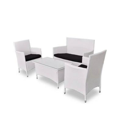 China Modern Classic Design Customized Outdoor Poly Style White Wicker Patio Rattan Furniture for sale