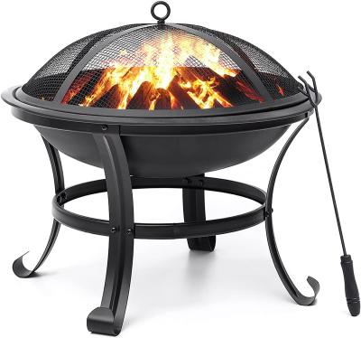 China The Outdoor Fire Pit Corten Steel Portable Round 22 Inch Smokeless for Patio Camping Backyard for sale