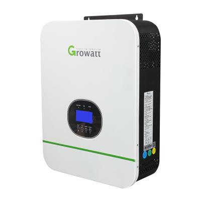 China Growatt Hybrid Solar Inverter 3KW 48V Split Phase MPPT Solar Inversor Pure Sine Wave Built-in 80A MPPT Output Voltage 220-230VAC 100 x 300 x 444 (mm) for sale