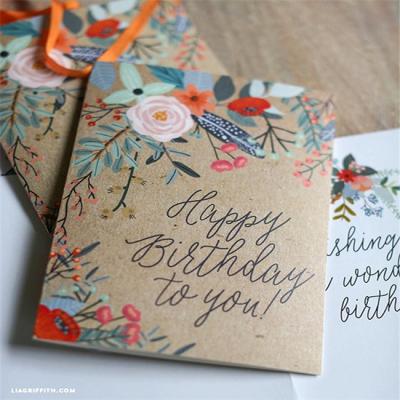 China Sustainable Hot Sale Birthday Card Paper Gift Certificate Design for sale