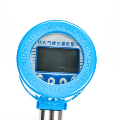 China Stainless Steel 1CR18NI9TI DN200 Insert Type Thermal Gas Mass Flow Meter With Local Display For Mixed Air-Gas for sale