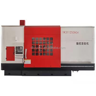 China Building Material Shops YK31125 CNC4 Large gear hobbing machine CNC heavy duty gear hobbing machine tool uses Siemens for sale