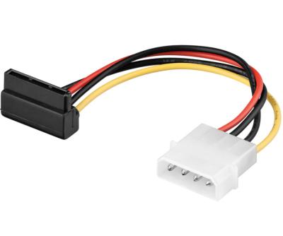 China Computer SATA Power Cable 15pin 90deg To 4 Pin Length 15cm for sale