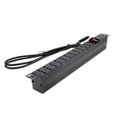 China Custom Italian PC Uninflammable Module Power Distribution PDU Electric Power Strip Universal With Sourge Protect for sale