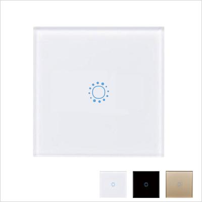 China Smart Home System wifi touches heater 10a dimmer wall light usa board 1 band smart switch for sale