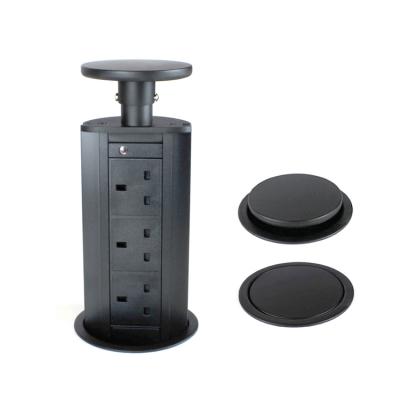 China Residential / Multipurpose Kitchen Pop Up Tower Power Socket 3 UK Main Outlets for sale