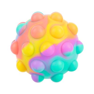 China 2021 hottest new arrival silicone fidgety person toys for kids jump ball 7cm trigger rainbow patented christmas gift for sale