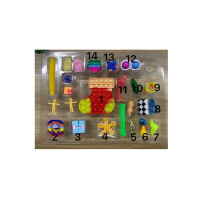 China 2021 New Arrival Christmas Gift Toy Stress Relieft Toy Set Advent CalendarCountdown fidgety person at Christmas box custom for sale