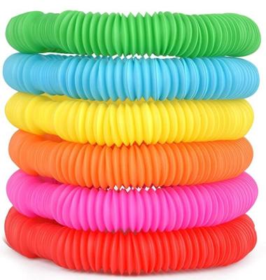 China Funny Educational Toy Sensory Colorful Stretch Decompression Tubing Hose Toys Plastic Toy Funny Educational Stress Relief for sale