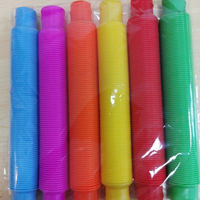 China Colorful Sensory Toys Funny Plastic Educational Funny Toy Relaxation Stretch Decompression Hose Fidget Tube Toy Sets for sale