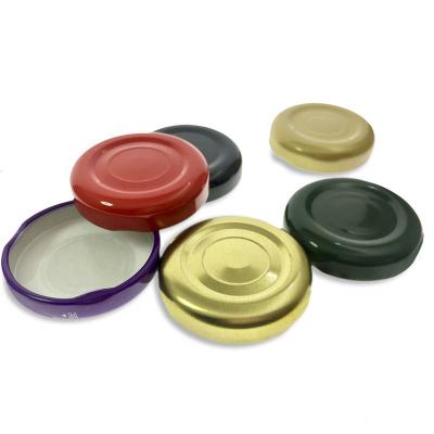 China 38mm 43mm 48mm 53mm 58mm 63mm 70mm 82mm Bottle Twist Off Lids Tinplate Metal Hook Cap For Glass Jar for sale