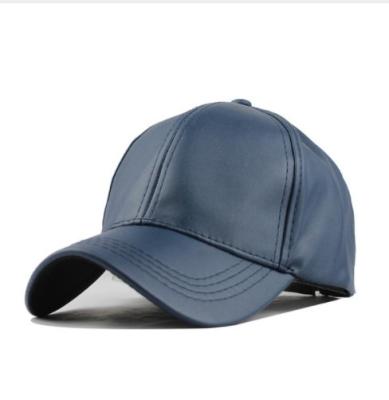 China COMMON Autumn Unisex Vintage Winter Fashion PU Sports Hat Black Leather Blank Baseball Hat for sale