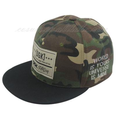 China breathable & 6 Panel Sport Camouflage Snapback Hat Waterproof Wholesale Custom Hat for sale