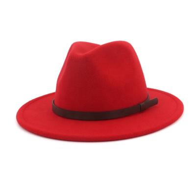 China New Fashion Wholesale Price Custom Picture White Felt Hat Unisex Felt Hat Panama Hat for sale