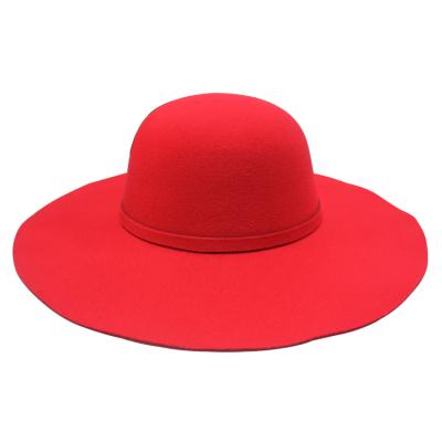 China Image fashion spill off red hats in china factories simple floppy hat for women for sale