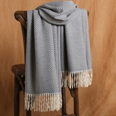 China Wholesale Soft Cashmere Cashmere Embroidery Fashion Feeling Feeling Women's Winter Thick Scarf for sale