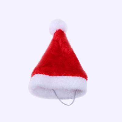 China Hot Pet Santa Hat Plush Christmas Hat Cat Dog Christmas Decoration Chirstmas Decor Sale Shorts for sale