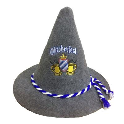 China Wholesale Custom Image Oktoberfest Logo Felt German Bavarian Tyrolean Hat for sale