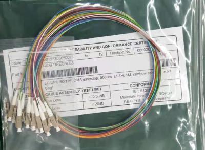 China simplex UPC Optical Fiber Pigtail Lc Om3 Easy Strip 900um for sale