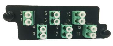 China 6 Port LC MM Fiber Optic Patch Panel Aqua For Telecommunication for sale