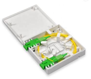 China SC Fiber Optic Distribution Box , 2 Port Fiber Termination Box Wall Mount for sale