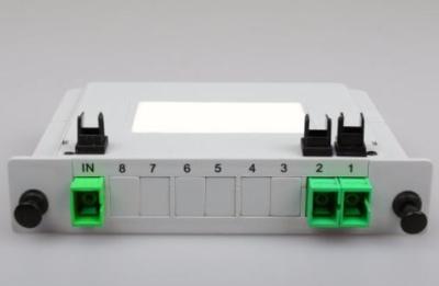 China 1 2 Fiber Optic Splitter , G657A Cassette Plc Splitter SC APC for sale