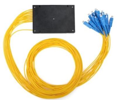 China Passive Fiber Optic Splitter 1X16 SC Single Mode G657A ABS Module for sale