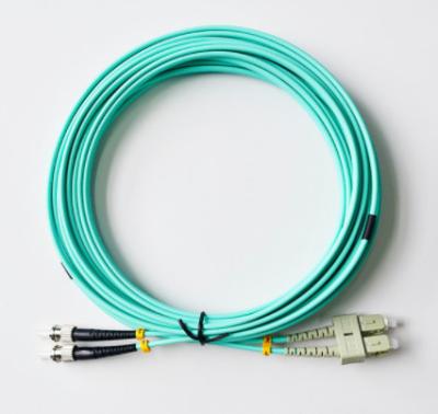 China ST To SC Duplex MM OM3 Fiber Optic Connector 5M 2.0mm for sale