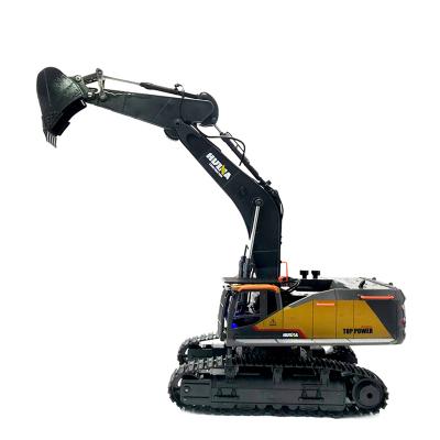 China Huina RC model 1592 22CH vehicle hobby model toys for boys simulated alloy truck rc excavator 1/14 model for sale