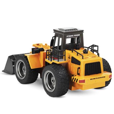 China RC Hobby Huina 1520 4 wheel remote control truck with 6 function hydraulic rc excavator loader rc diecast bulldozer for sale