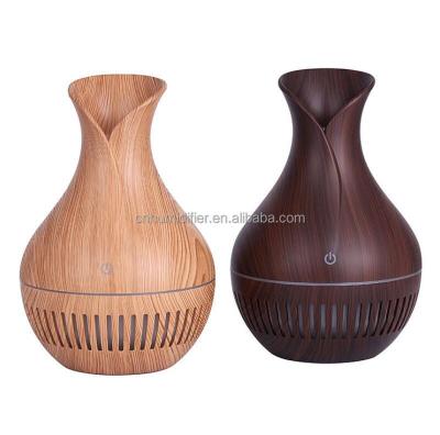 China Color Changing Ultrasonic Air Humidifier Yoga Use LED Grain Air Humidifier Vase Shape Wooden Light Aromatherapy Humidifiers, Air Humidifier, USB Humidifier for sale