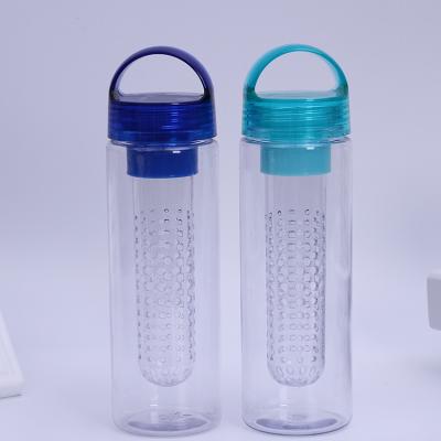 China Sustainable Premium Outdoor Portable School Bpa Free Plastic Water Infuser Bottle Plastic Fruit for sale