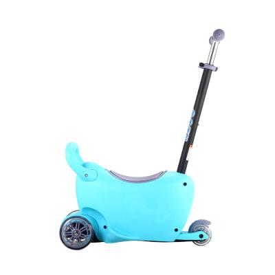 China Chinese Cheap 3 Wheel Child Push Scooter Toy Blue Ride On In 1 Car 3 for sale