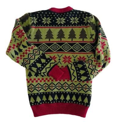 China Lowest Price Anti-wrinkle OEM Round Neck Fashion Christmas Print Customized Womens Tops Sweaters for sale