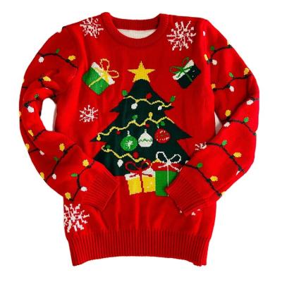 China Wholesale OEM QUICK DRY Knitted Family Ugly Women Christmas Tree Sweater Jumpers Red Christmas Jumpers for sale