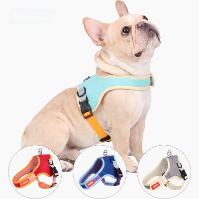 China Reflective Pet Supplies Wholesale Custom Breathable Mesh Nylon Solid Pet Reflective Dog Harness for sale