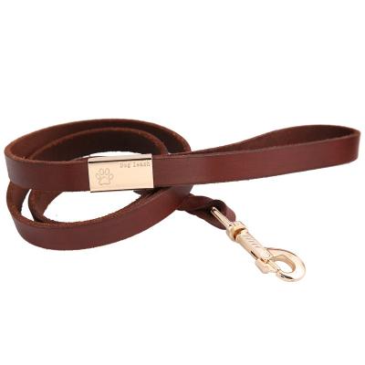 China Personalized Soft And Sturdy Premium Leather Pet Leash Lead Training And Braided Dog Walking Leash for sale