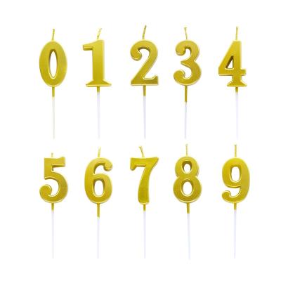 China Birthdays Gold Birthday Candles Cake Baby Roman Numberal Cool Number Candle For Birthday for sale