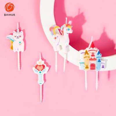 China 3D Design Unicorn Happy Birthday Candle Popular Birthdays New For Party Decorations for sale