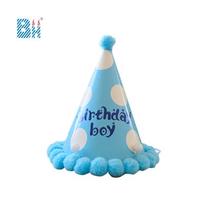 China plush birthday party hats for cake for sale