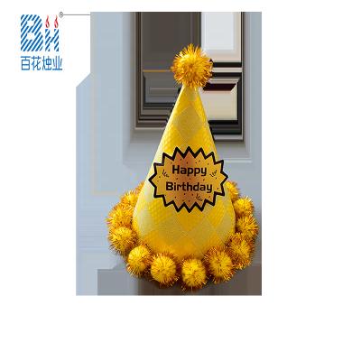 China Plush Cone Happy Birthday Party Hats for sale